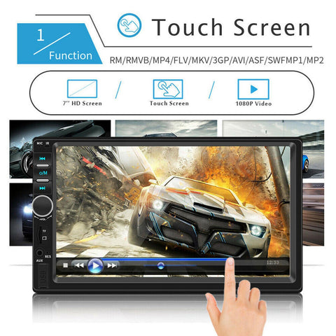 12V Stereo Automotive Multimedia Bluetooth Car Radio 2 din With 7 inch-AM00647-Veeddydropshipping