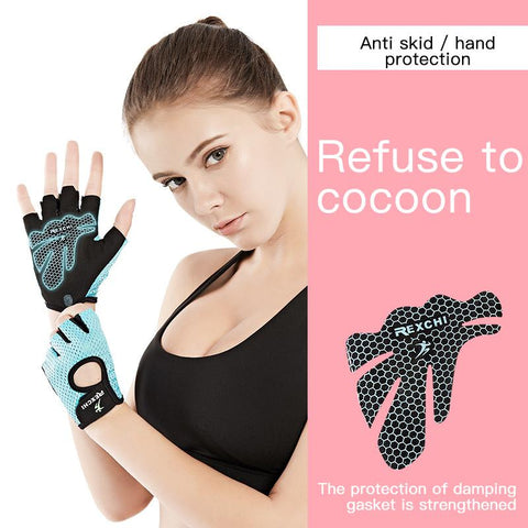 Cycling Anti-slip Anti-sweat Breathable Half Finger Gloves Men Women Professional -OS01024-Veeddydropshipping