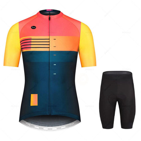 2023 Team Cycling Jersey Sets Summer Short Sleeve Bicycle Breathable Men MTB Bike -OS01075-Veeddydropshipping