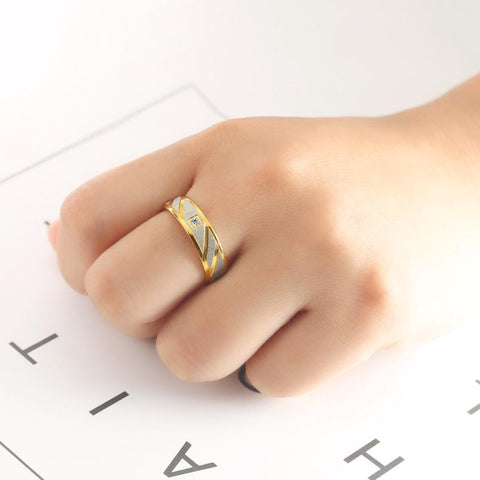 Jewelry Zirconia finger Ring For Couples Engagement Wedding -JW00412-Veeddydropshipping
