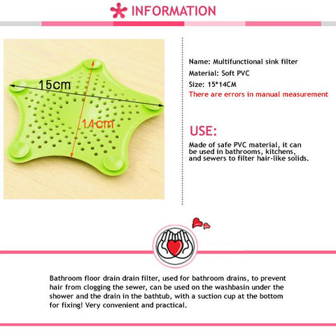 Hair Filter Sink Anti-Clog Filter Bathtub Shower-HA01351-Veeddydropshipping