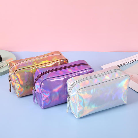 Bag Portable Square Laser Makeup Case Organizer Wash-BS00571-Veeddydropshipping