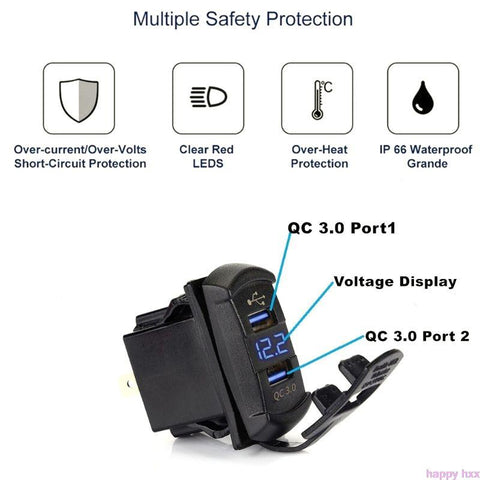 12-24V 3.1A LED Dual USB Car Auto Power Charger-PA01137-Veeddydropshipping