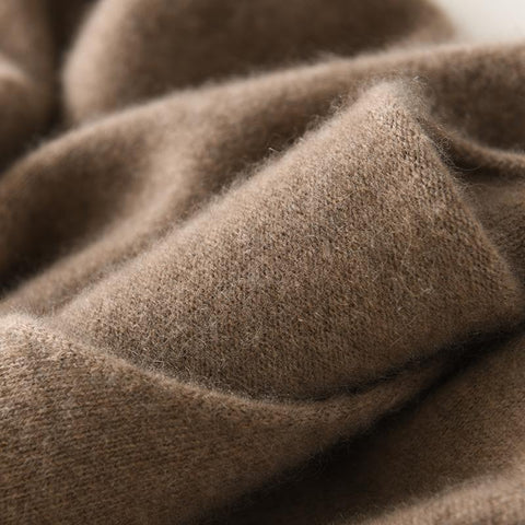 Wool Cashmere Sweater Women V-neck Pullover-WF00064-Veeddydropshipping