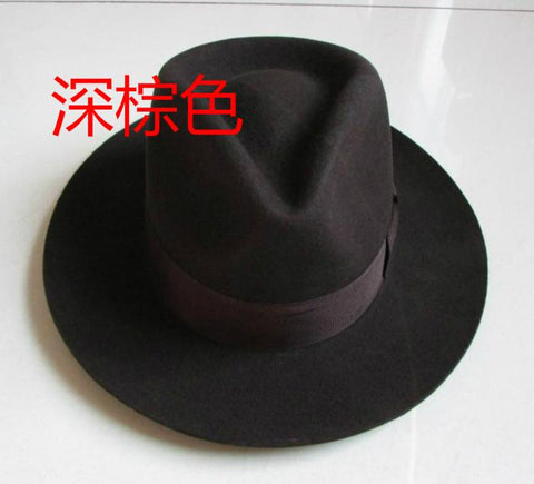Adult Fashion Trilby Hats Popular Headwear Wool-MF01013-Veeddydropshipping