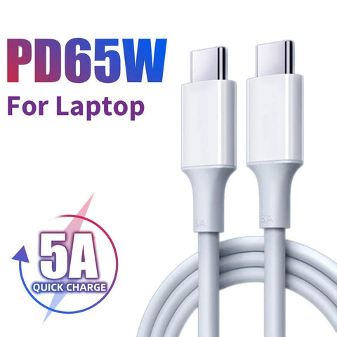 65W USB C to USB C Cable Fast Charging For Laptop Computer Mobile Phone Cord-PA01032-Veeddydropshipping