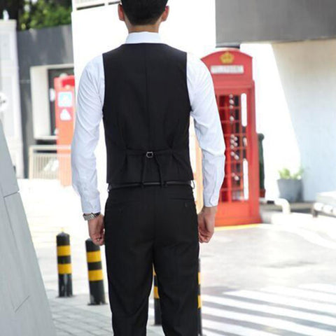Slim Fit Suit Male Waistcoat Homme Casual Sleeveless-MF01301-Veeddydropshipping