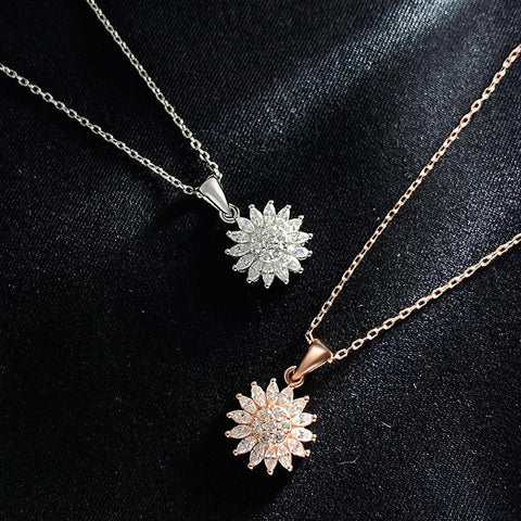Sunflower Pendant Necklace for Women Jewelry Luxury-JW01192-Veeddydropshipping