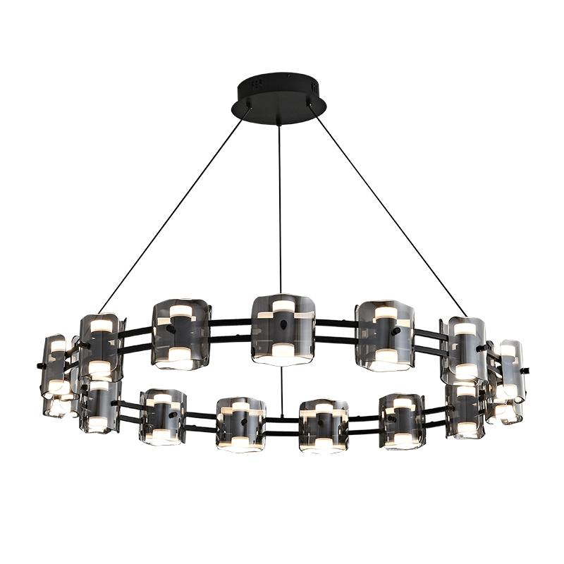 Chandelier light luxury glass round-TI00406-Veeddydropshipping