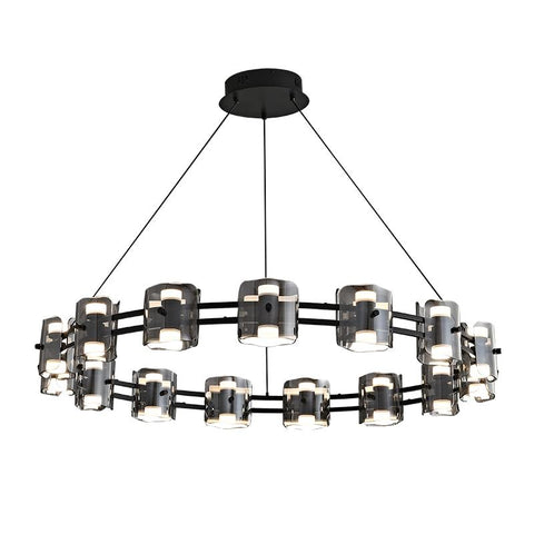 Chandelier light luxury glass round-TI00406-Veeddydropshipping