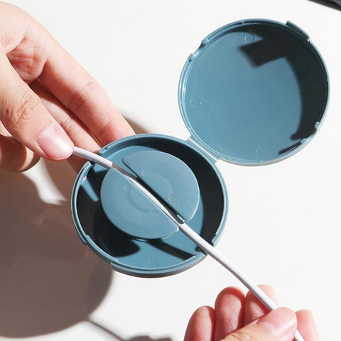 Multi-function Round Shaped All In Order Earphone Case Rotating Storage-PA00443-Veeddydropshipping