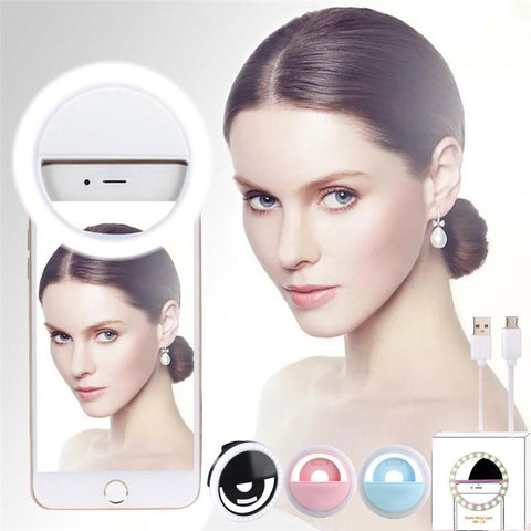 Selfie Lights Mobile Phone Lens Portable Mini Selfie Ring Light Clip LED Fill Selfie Lamp-PA00831-Veeddydropshipping