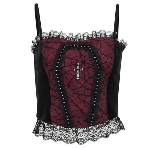 Women Lace Tanks Tops Lace Full Cup Padded Underwear-WF00328-Veeddydropshipping