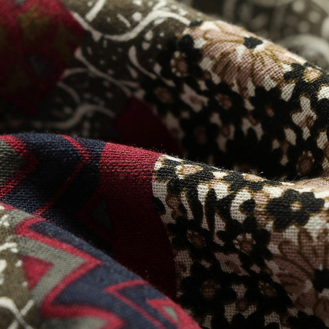 Winter Vintage Women Coat Warm Printing Thick-WF00015-Veeddydropshipping