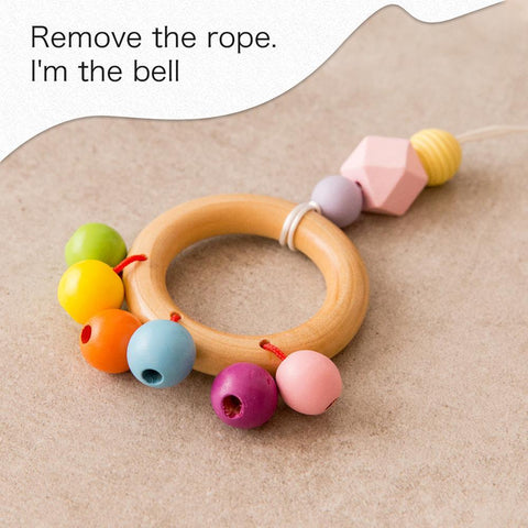 3pcs Baby Wooden Pendant Colorful Ring-Pull Beech Ring Baby Play Gym Wooden-TB00538-Veeddydropshipping
