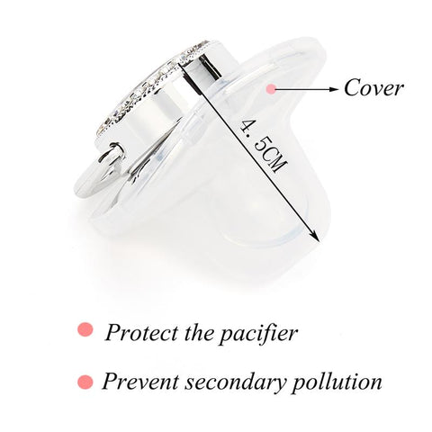 Heart Pacifier Clips Chain Lid Baby Shower Gift Silicone Newborn Dummy-TB00712-Veeddydropshipping