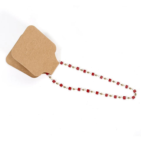 Kraft Paper Packing for Necklace Jewelry Display Cards -JW01669-Veeddydropshipping