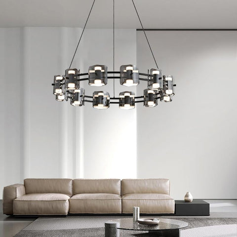Chandelier light luxury glass round-TI00406-Veeddydropshipping