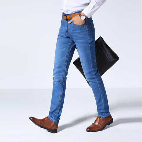 Brother Wang Classic Style Men Brand Jeans Business Casual Stretch-TB01296-Veeddydropshipping