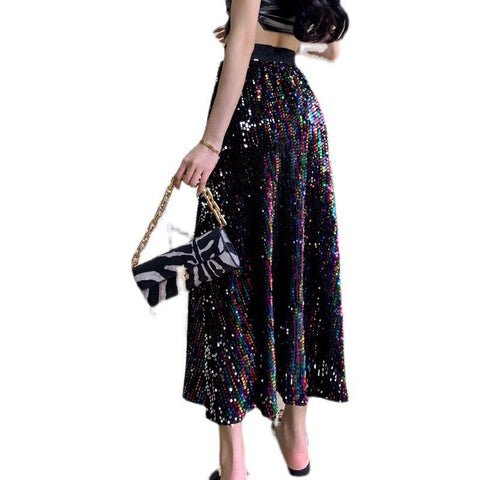 Loose Korean Clothes Sexy High Waist Midi Expansion Skirt-WF00479-Veeddydropshipping
