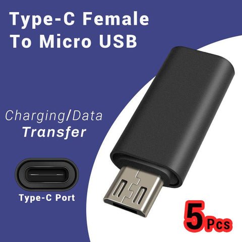 USB Type C Female To Micro USB Male Connector Charger Adapter-Veeddydropshipping