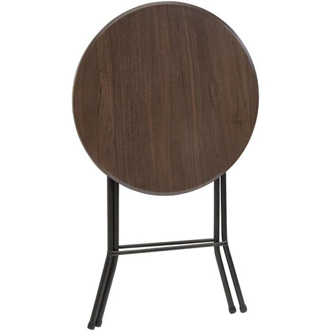 Mainstays Walnut Round Wooden Folding Table-HA01623-Veeddydropshipping