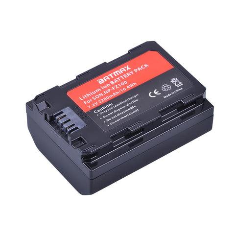 2Pcs 2280mAh NP-FZ100 NPFZ100 NP FZ100 Battery + LED Dual USB Charger -CE00294-Veeddydropshipping