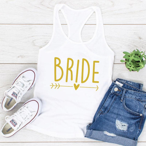 Vest Squad Arrow Heart Tank Cute Women Party Tops-Veeddydropshipping