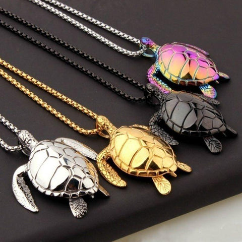 Trendy Turtle Pendant Necklace Women  Necklace Fashion-JW01256-Veeddydropshipping