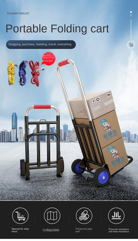 Folding and retractable trolley home shopping-HA01685-Veeddydropshipping