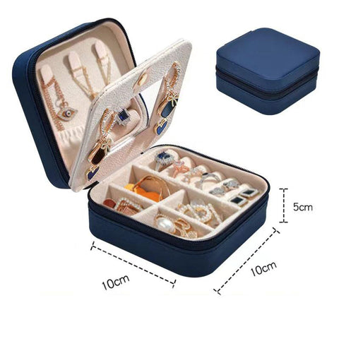 Jewelry Storage Box Travel Organizer Case Leather Storage  Display-JW01720-Veeddydropshipping