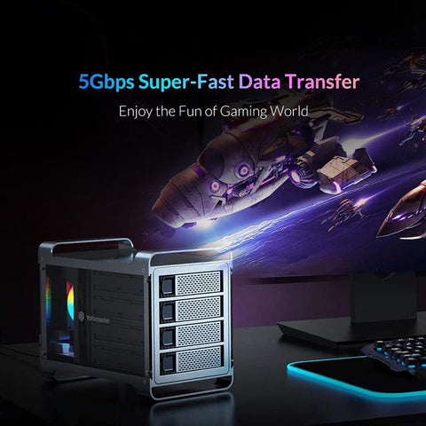 Hard Drive Enclosure RGB Fan-CO00945-Veeddydropshipping