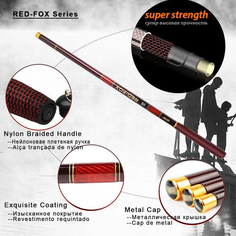 Stream Telescopic Fishing Rod Carbon Fiber Tenkara Fishing Pole Carp Rod 3.6M 4.5M -OS00335-Veeddydropshipping
