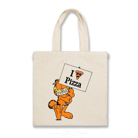Animation Garfield Printing Large Capacity Canvas Shoulder Bag-TB00063-Veeddydropshipping