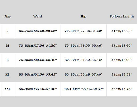 Swim Bottom With Built-in Briefs High Waisted Split Sporty Drawstring Swim -OS00231-Veeddydropshipping