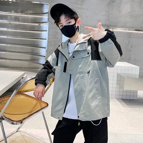 Boys Jacket Outerwear Patchwork Kids Coats-Veeddydropshipping