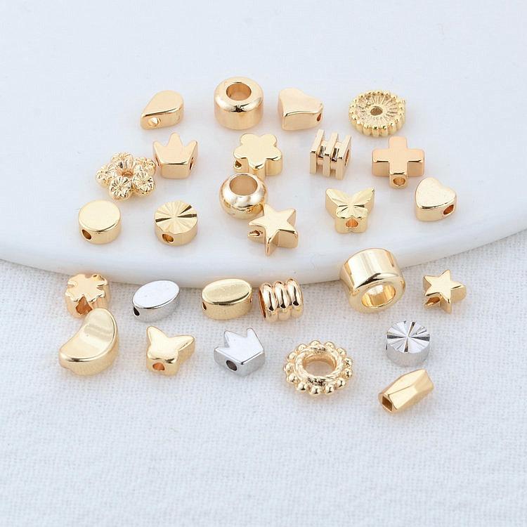 Plated Brass Round Square Cross Flowers Jewelry Making Supplies Diy -JW01595-Veeddydropshipping