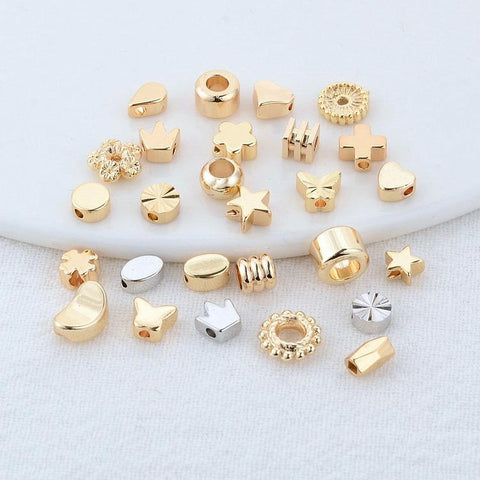 Plated Brass Round Square Cross Flowers Jewelry Making Supplies Diy -JW01595-Veeddydropshipping