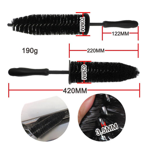 9.5inch Car Wheel Wash Brush Tyre Brush Long Soft Bristle Cleaning-AM00355-Veeddydropshipping