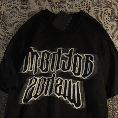European and American retro dark angel short sleeved T-shirt trend-Veeddydropshipping