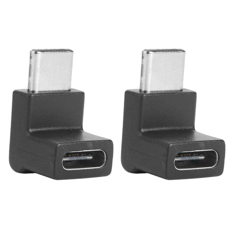 2pcs USB C Adapter Type-C Male to Female Female to Female Right&amp-CE00083-Veeddydropshipping