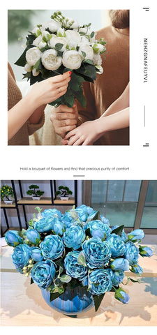 Peony Artificial Flowers Bouquet Fake Flowers-HA00254-Veeddydropshipping
