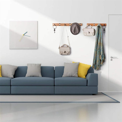 Bamboo Floating Wall-Mounted Rack Coat Hook-HA01554-Veeddydropshipping