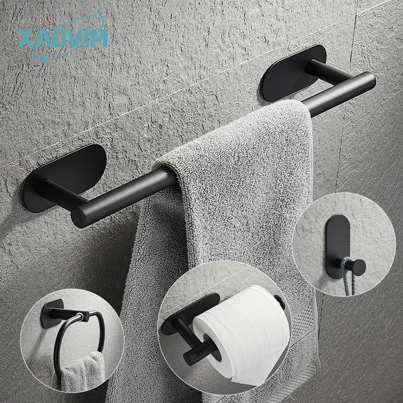 No Punching Stainless Steel Self-adhesive Towel Bar-HA01038-Veeddydropshipping