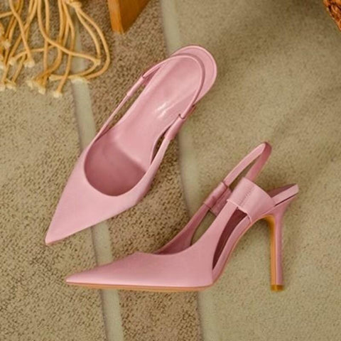 Slingback Sandals Pointed Toe Slip On Thin High Heel Ladies-BS00822-Veeddydropshipping