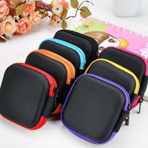 Earphone Container Universal Lightweight Storage Bag Square Shock Resistant Carry Packet-PA00908-Veeddydropshipping