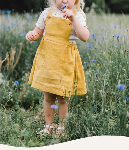 Summer Child Little Girls Suspender Skirt Plain Cotton-TB00890-Veeddydropshipping
