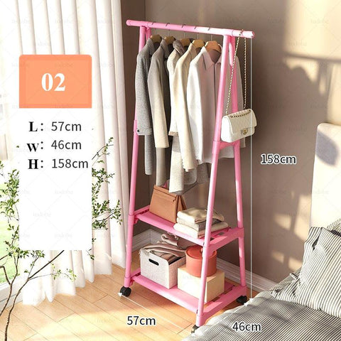 Floor Clothes Rack Standing Hangers Wooden Hanger-HA01563-Veeddydropshipping