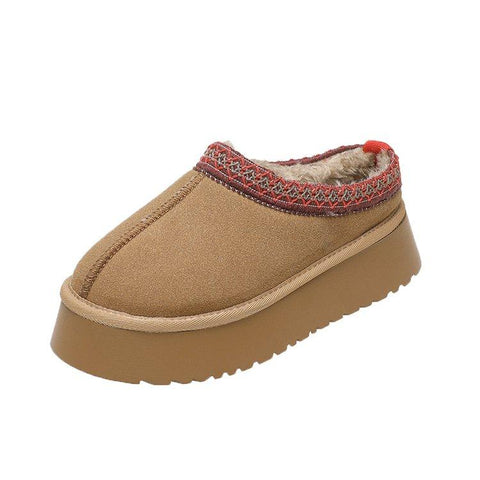 Suede Plush Warm Casual Shoes 2023 Winter New Thick Goth-BS01027-Veeddydropshipping