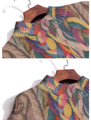 Korean Style Clothes Womens Fashion Turtleneck Knitted Sweaters-WF00123-Veeddydropshipping